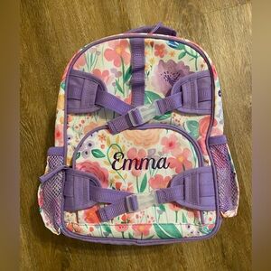 Pottery barn kids Backpack / book bag / diaper bag name Emma embroidered